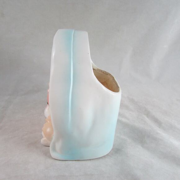 Enesco Baby Head Vase Teddy Bear Figural Planter Ceramic Art Pottery Vintage - Picture 3 of 7